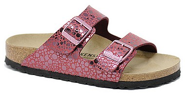 birkenstock arizona metallic pink