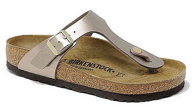 birkenstock electric metallic taupe gizeh