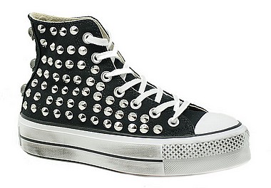 all star nere platform borchie