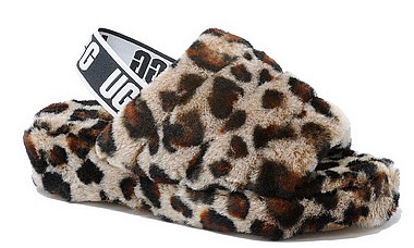 cheetah print uggs slides