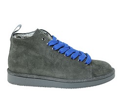 Panchic Uomo Polacchino Panchic P01 Verde In Suede Con Fodera In