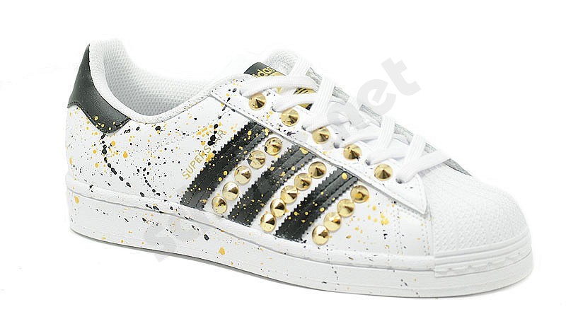 Adidas Customized Superstar Customized Gold Varnish Black
