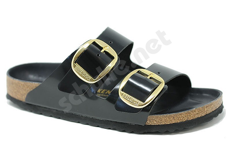 Birkenstock Arizona Big Buckle high shine nero