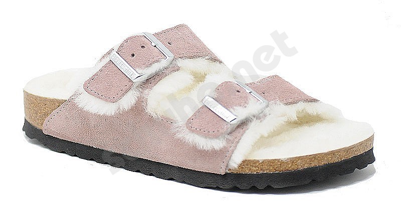 birkenstock arizona fur shoes