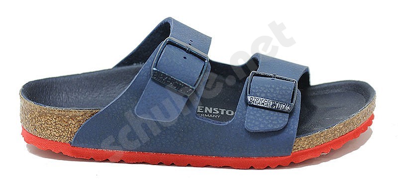 Birkenstock Arizona Kids desert soil blu rosso