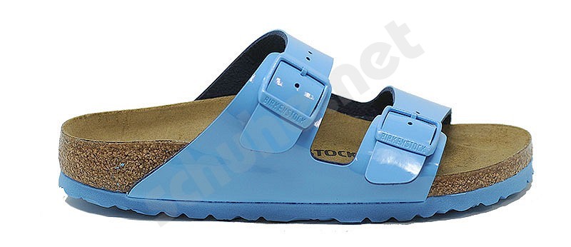 Birkenstock Arizona patent sky blue