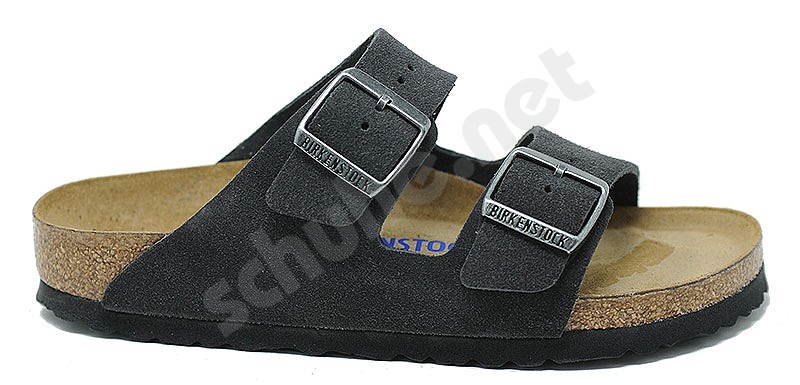 Birkenstock Arizona camoscio grigio pelle