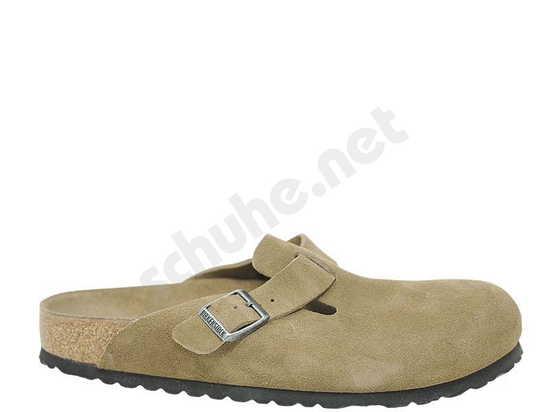 Birkenstock Boston dark tea tonal camoscio plantare soft