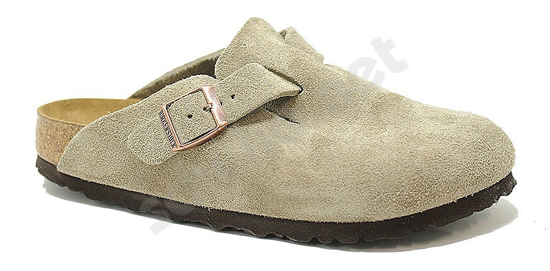 Birkenstock Boston Taupe Suede