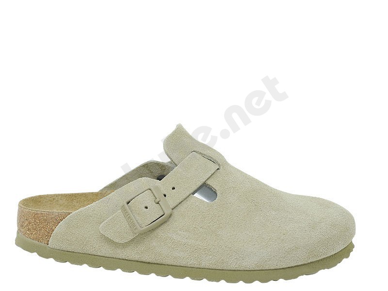Birkenstock Boston sbiadito kaki camoscio