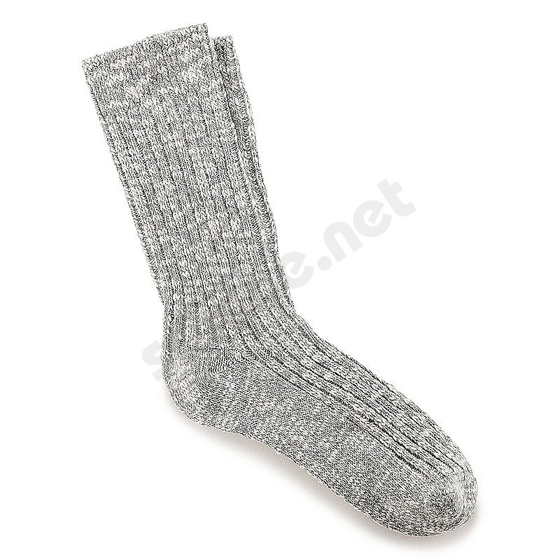 Birkenstock Socks Cotton Slub grigio bianco