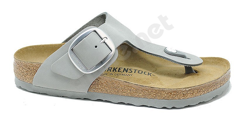 Birkenstock Gizeh Big Buckle dove grigio nabuck