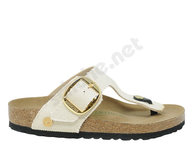 Birkenstock Gizeh Big Buckle eggshell vegan canvas