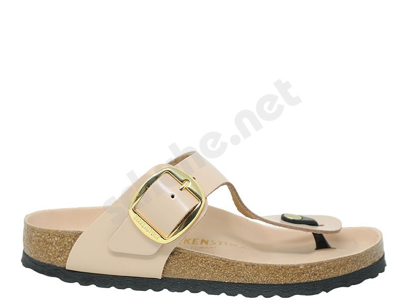 Birkenstock Gizeh Big Buckle high shine new beige