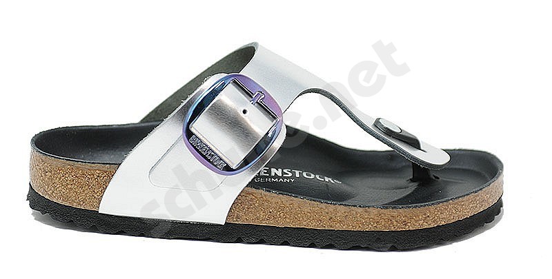 Birkenstock Gizeh Big Buckle metallic silver