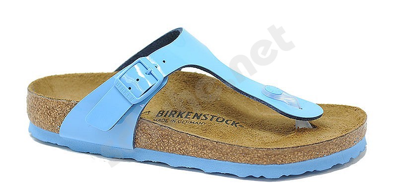 Birkenstock Gizeh patent sky blue
