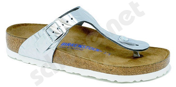 silver leather birkenstocks