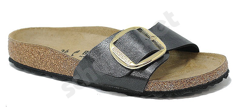 Birkenstock Madrid Big Buckle liquirizia oro