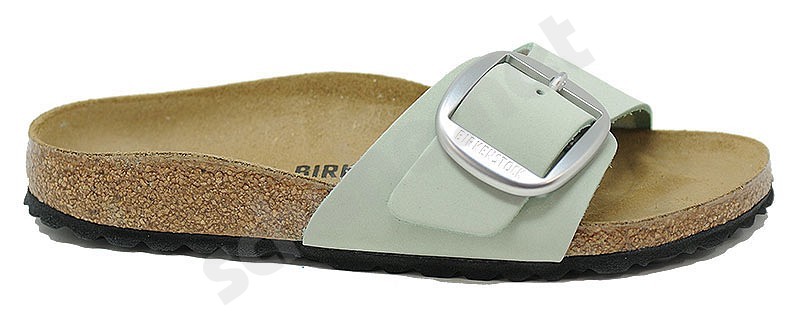 Birkenstock Madrid Big Buckle matcha leather