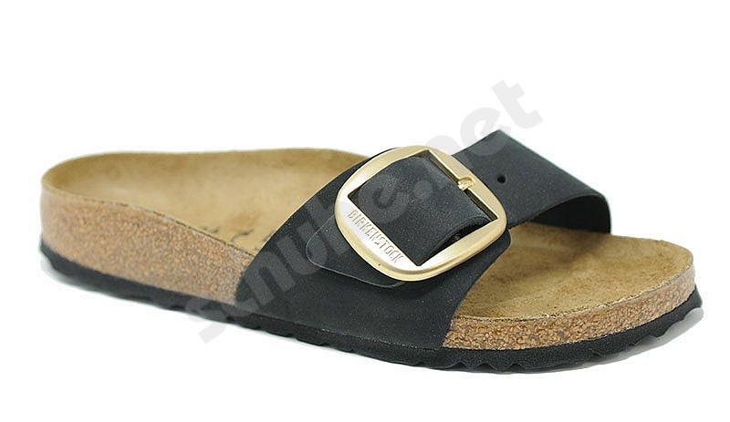 Birkenstock Madrid Big Buckle schwarz nubuck leder