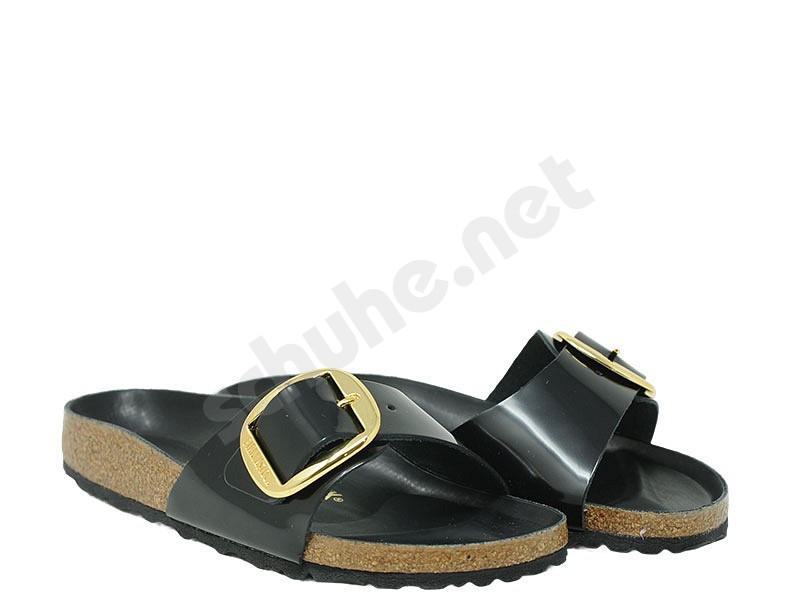 Gold Birkenstock Madrid Big Buckle Noir Madrid Big Buckle