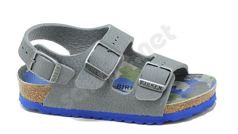 Birkenstock Milano Kids desert soil grey camo