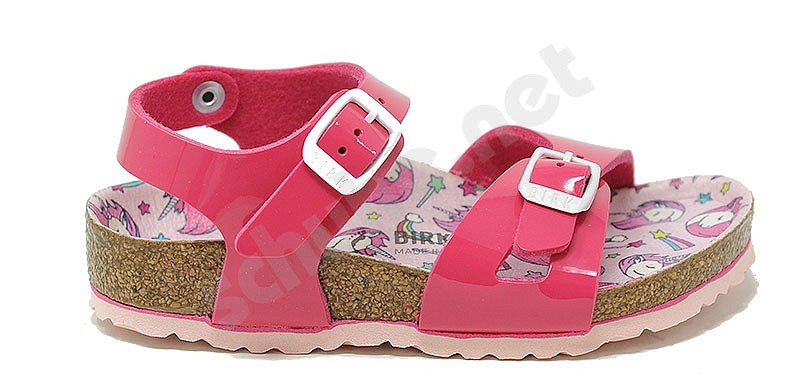 Birkenstock Rio Kid lack fuchsia unicorn