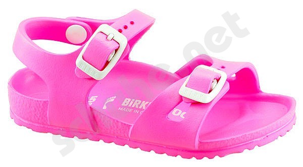 neon pink birkenstocks