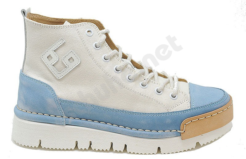 BnG Real Shoes La Cielo Canvas High cielo bianco celeste