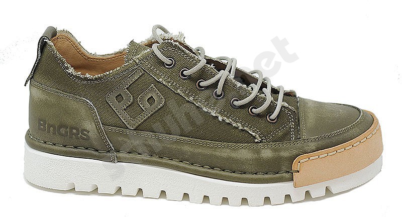 BnG Real Shoes La Militare Canvas militare grün