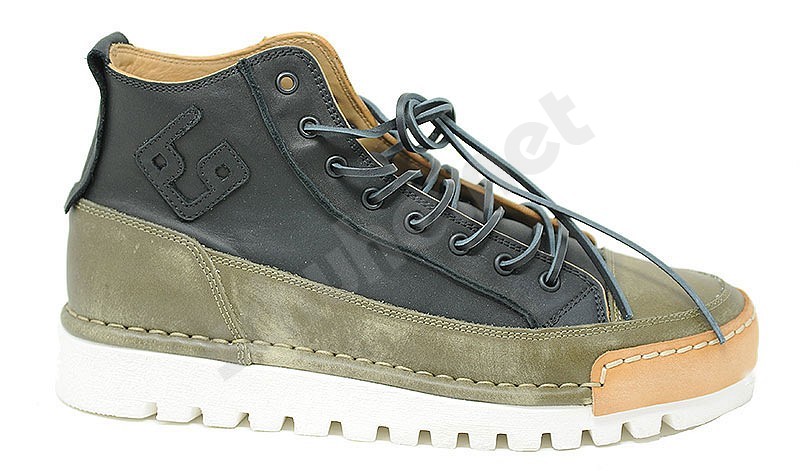 BnG Real Shoes La Pigna High black green