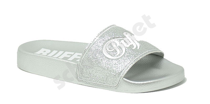 Buffalo Rio Slipper glitter argento