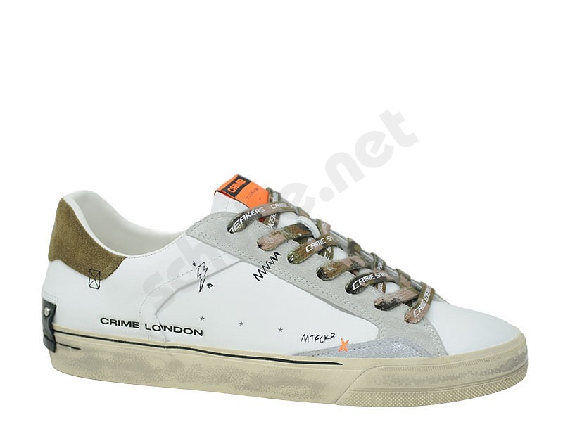 Crime London Distressed Men white military