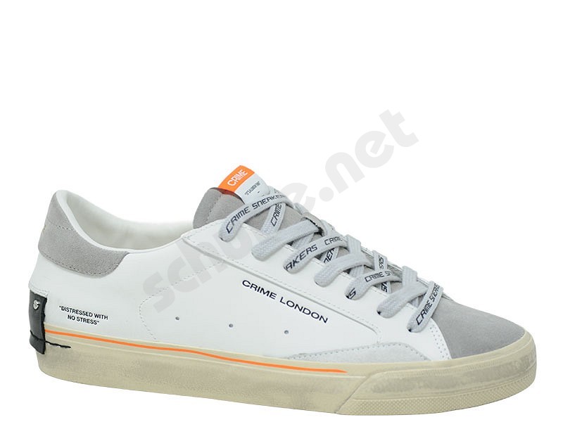 Crime London Distressed Men white sand grey