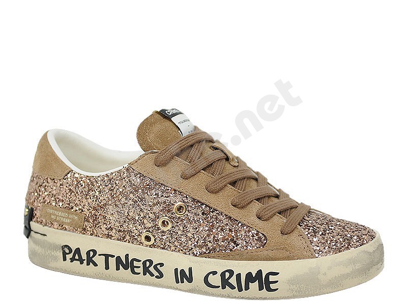 Crime London Distressed Women braun glitter