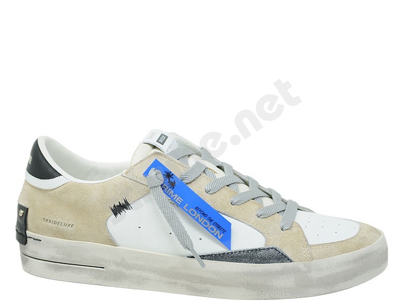 Crime London SK8 Deluxe Men white sand grey