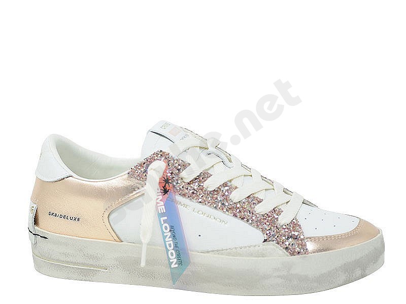 Crime London SK8 Deluxe Woman bianco rose oro