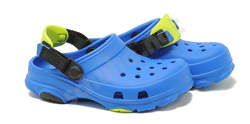 all blue crocs