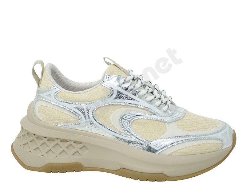 Emanuelle Vee Sneaker Arcade raffia argento