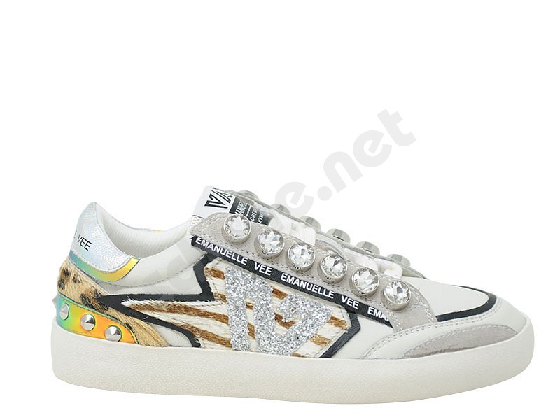 Emanuelle Vee Sneaker Olivia Strass multi tiger