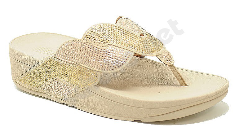 FitFlop Paisley Rope Toe Thongs platin