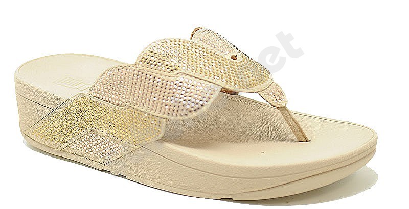 FitFlop Paisley Rope Toe Thongs platino