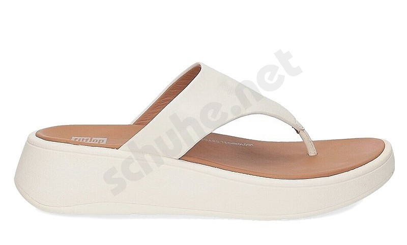 FitFlop Toe Post Leather cream