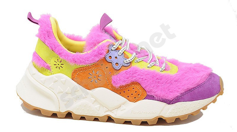 Flower Mountain Kotetsu Woman eco fur bordeaux fuxia