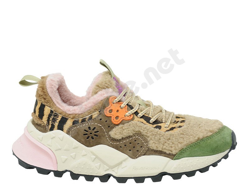 Flower Mountain Kotetsu Woman teddy kaki beige multi