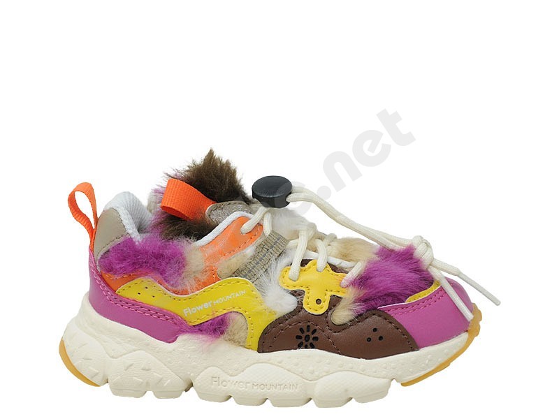 Flower Mountain Yamano 3 Junior fell bordeaux braun gelb