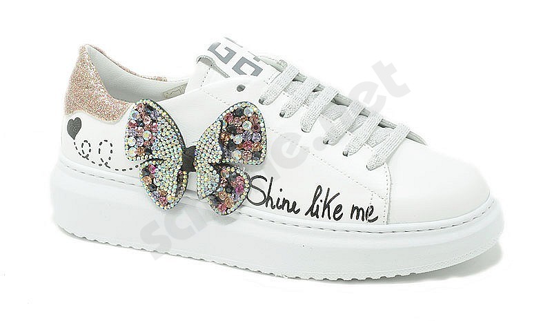 Gio + + G409A stella pelle bianca BIANCO - Consegna gratuita | Spartoo.it !  - Scarpe Sneakers basse Donna 104,30 €