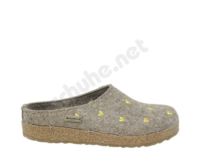 Haflinger Cuoricini beige meliert gold