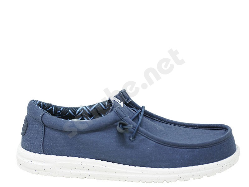Hey Dude Wally Stretch Canvas navy blau