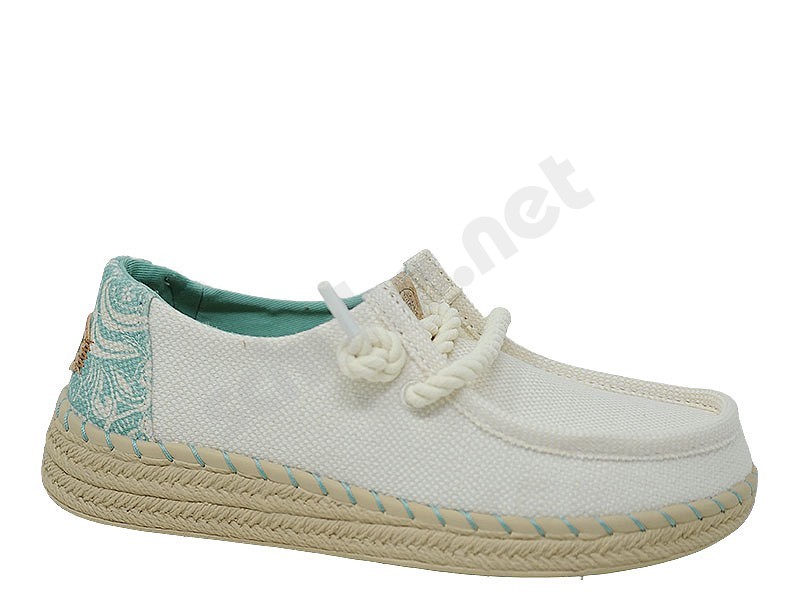 Hey Dude Wendy Espadrille Woven egret multi